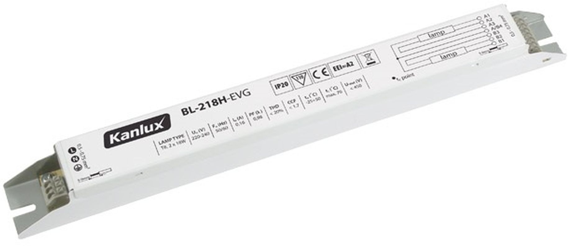 Statecznik elektroniczny BL-218H-EVG, 70483, KANLUX 70483/KAN 5905339704832 KANLUX