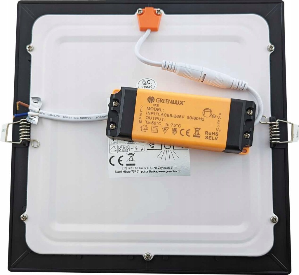 Oprawa sufitowa LED120 do zabudowy P/T VEGA-S Black 24W NW Downlight GXDW371 GREENLUX GXDW371/GRE 8592660137032