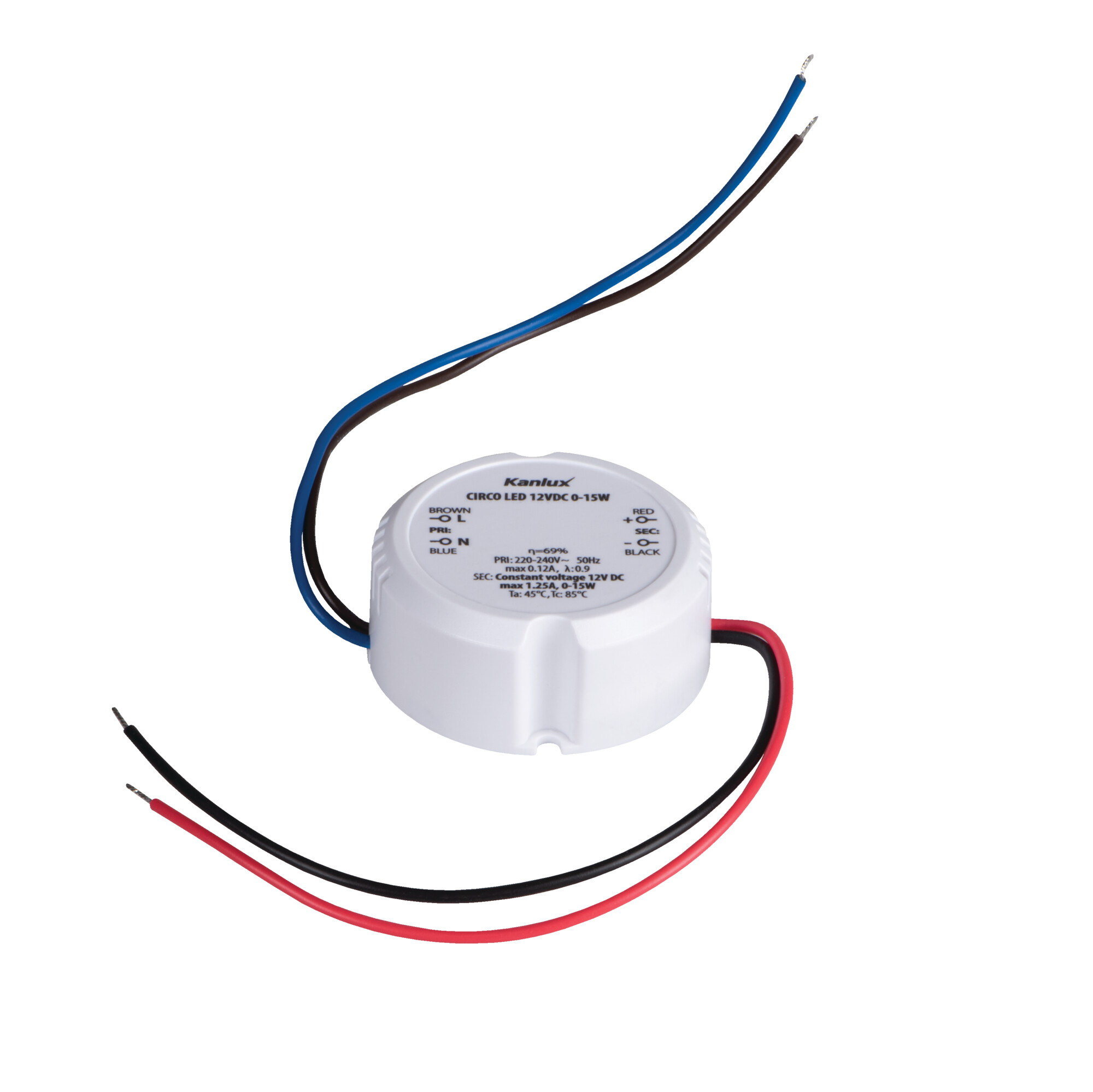 CIRCO N LED 12VDC 15W Zasilacz CV, 24243, KANLUX 24243/KAN 5905339242433 KANLUX